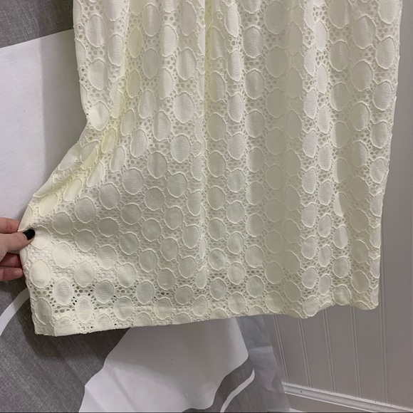 DRESSBARN Cream Lace Knit Dress Size 6 - Picture 6 of 15